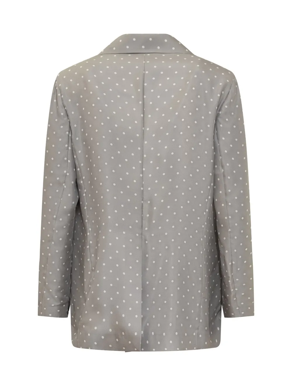 Silk Jacket with Polka Dot Pattern