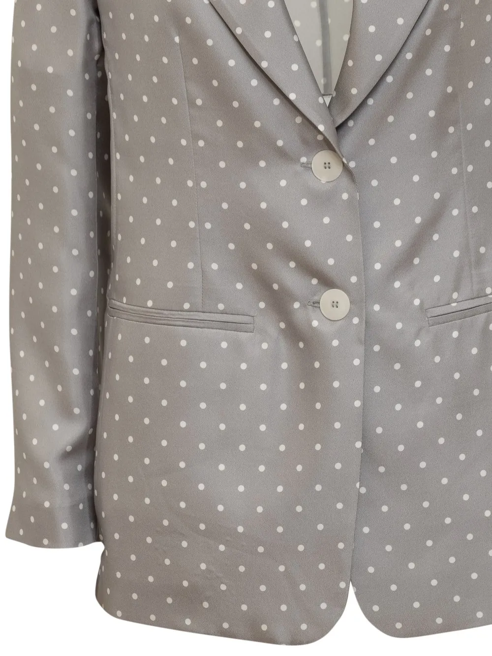 Silk Jacket with Polka Dot Pattern