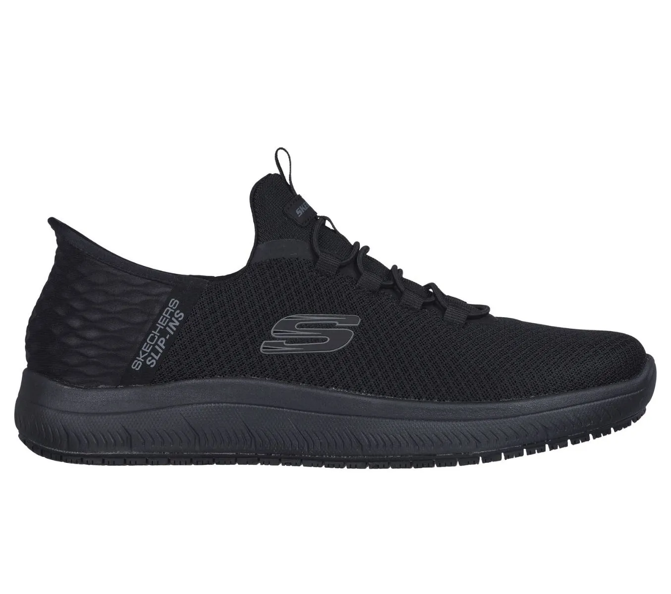 Skechers Summits Colsin Work No Hands Slip-Ins Trainers Black