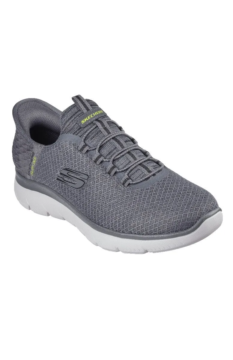 Skechers Summits High Range No Hands Slip-Ins Trainers Charcoal