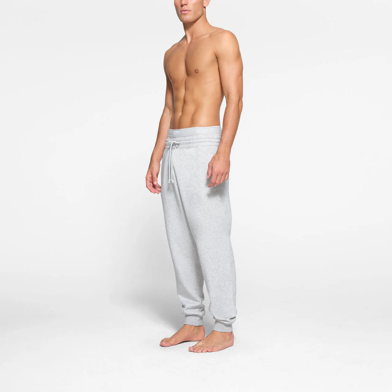 SKIMS FLEECE LOUNGE Tapered Joggers Light Heather Grey - Grey