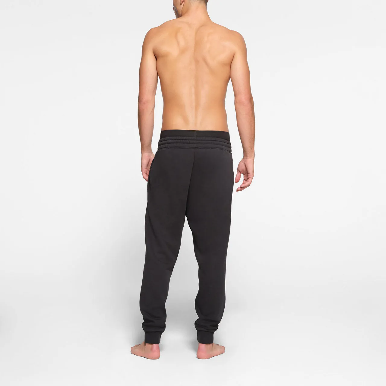 SKIMS FLEECE LOUNGE Tapered Joggers Washed Onyx - Black