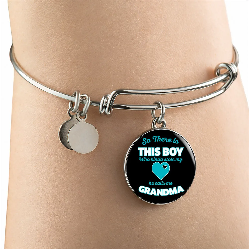 So There Is This Boy Who Stole My Heart Grandma Bangle Bracelet