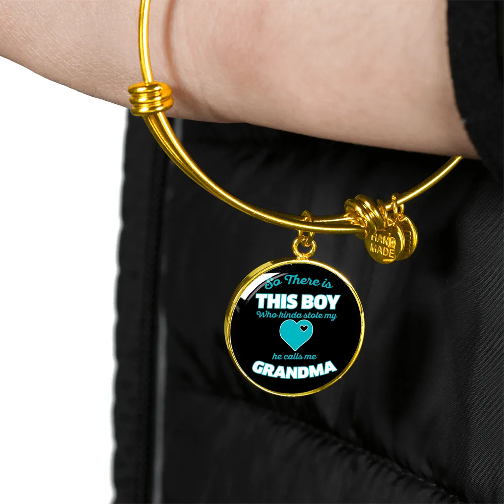 So There Is This Boy Who Stole My Heart Grandma Bangle Bracelet