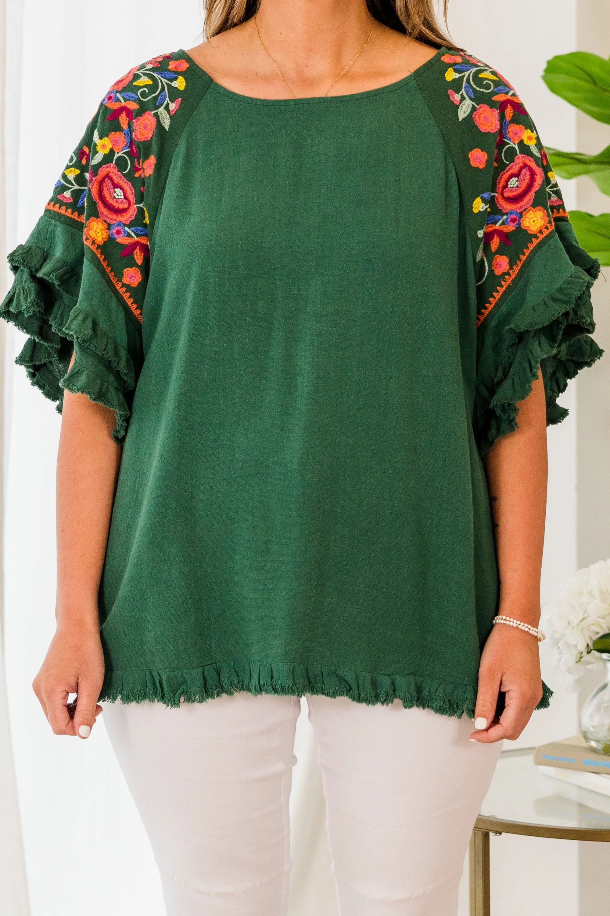 Sorry To My Lover Top, Forest Green