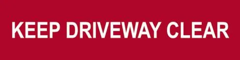 Spectrum Keep Driveway Clear - PVC 200 x 50mm - SCXO-CI-5252