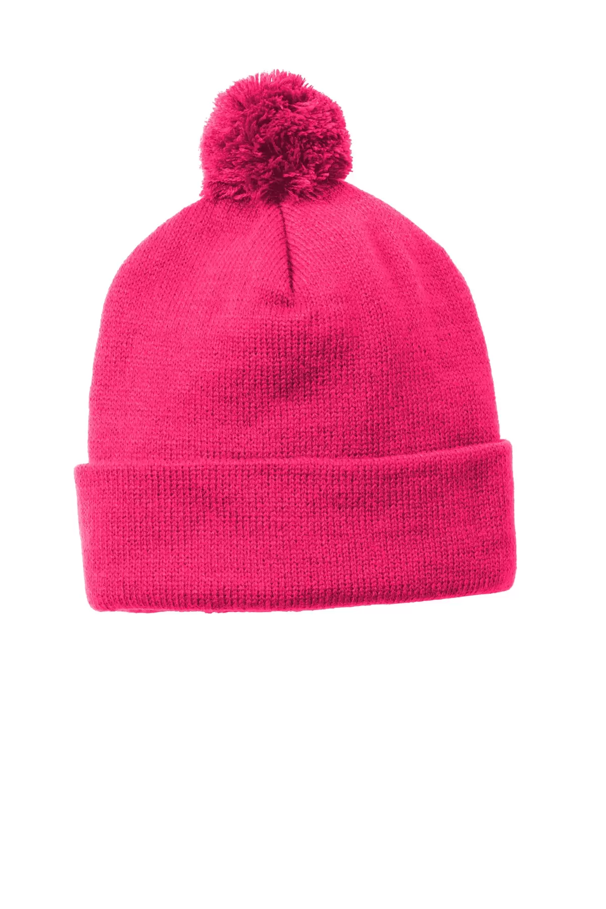 Sport Tek STC37 Sport-Tek  Solid Pom Pom Beanie SKU: STC37