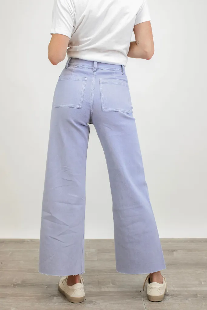 Spring Breeze Wide Leg Jean in Periwinkle