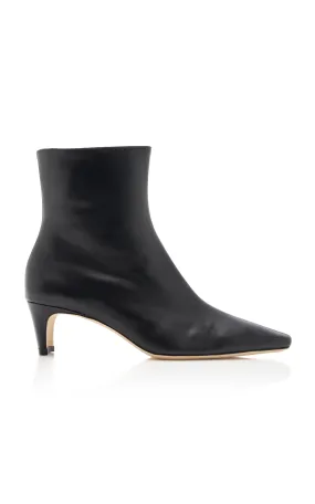 STAUD Wally Leather Ankle Boots