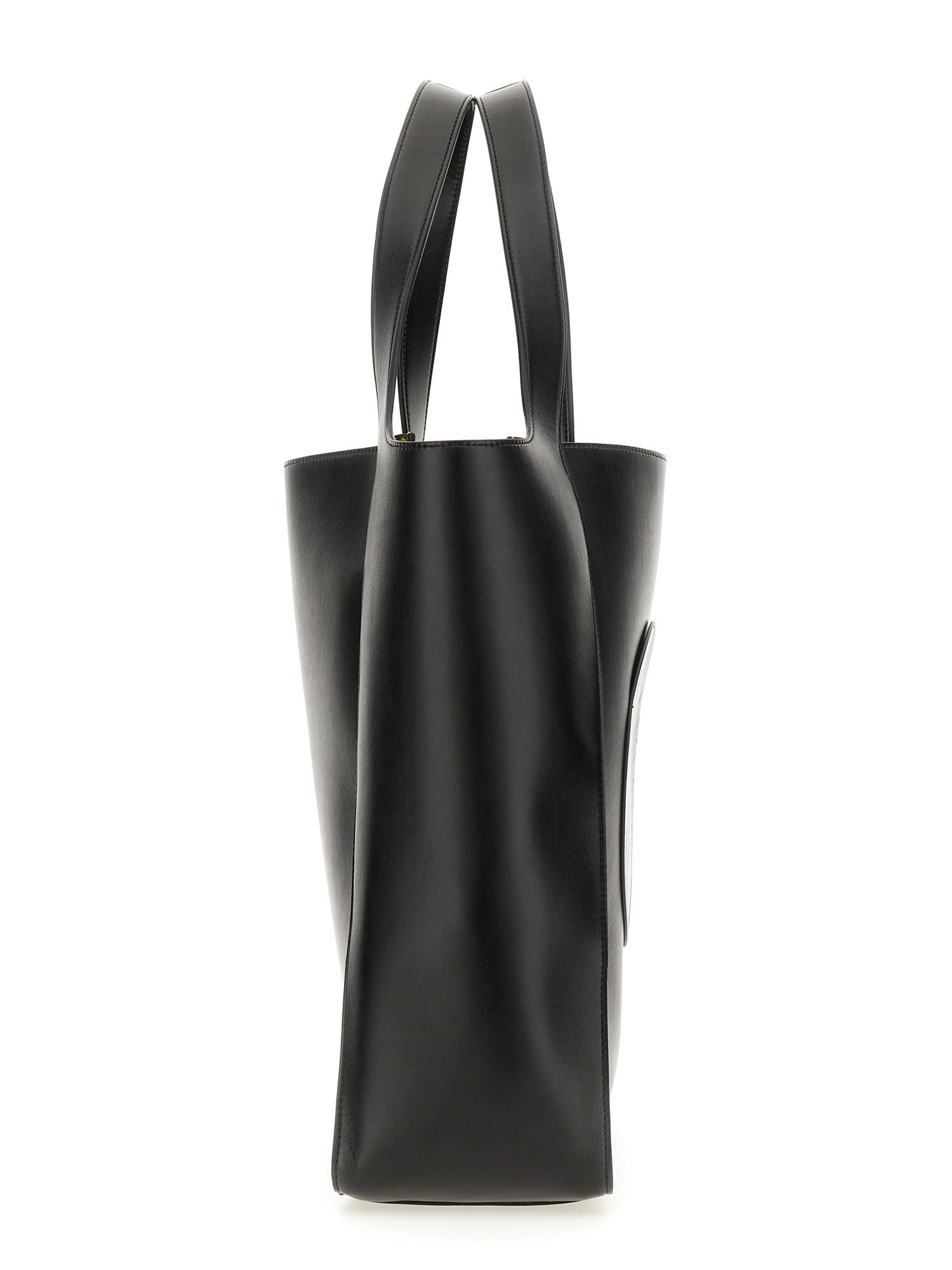 STELLA McCARTNEY    SQUARE TOTE BAG WITH LOGO IN ALTER NAPPA LEATHER