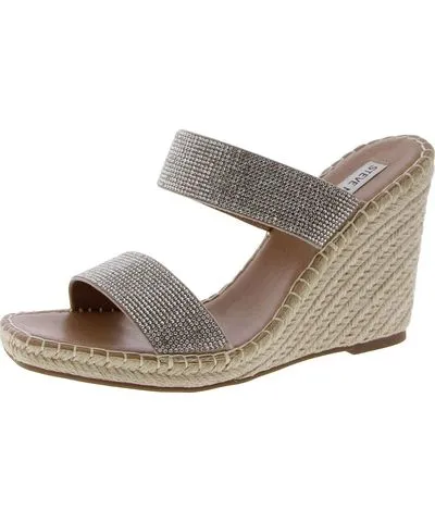 Steve Madden Womens Slip On Open Toe Wedge Sandals