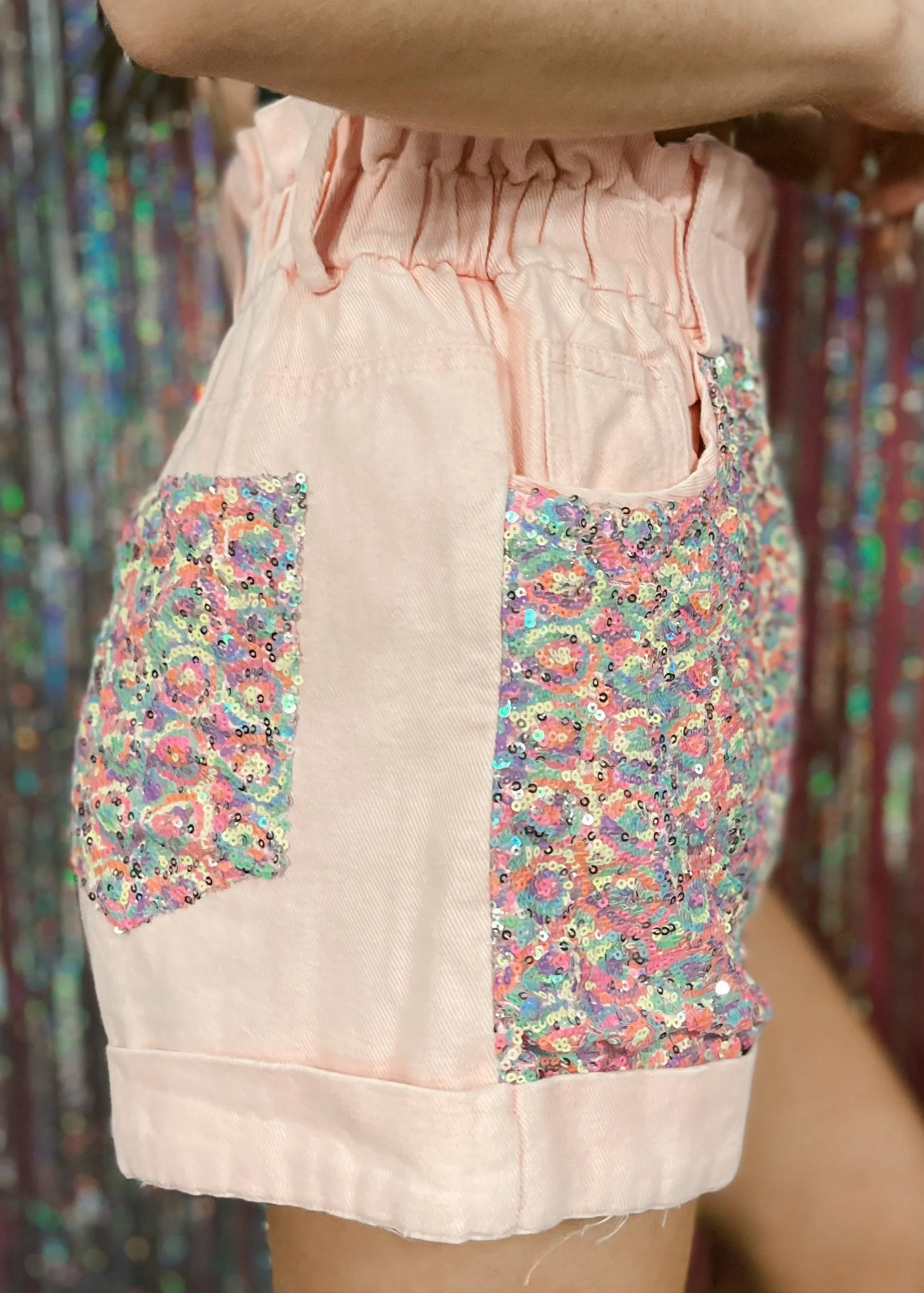 Stole The Show Sequin Shorts | Pink