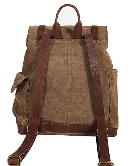 Sueded Leather Messenger Backpack