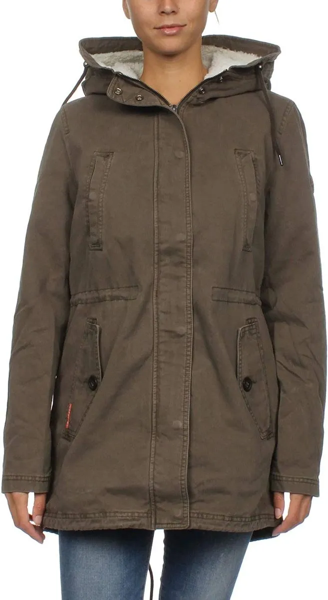 Superdry Womens Rookie Sherpa Multi Jacket Khaki