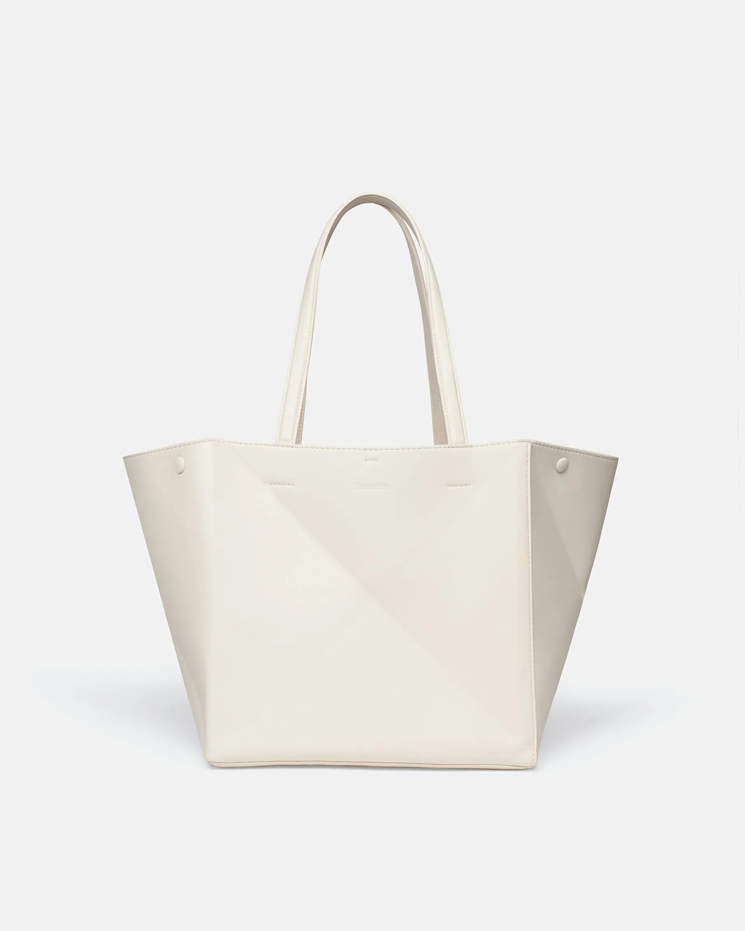 The Origami Tote - Alt-Nappa Tote - Creme