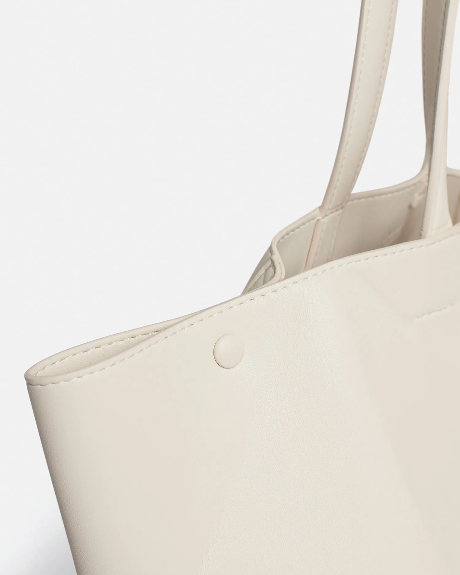 The Origami Tote - Alt-Nappa Tote - Creme