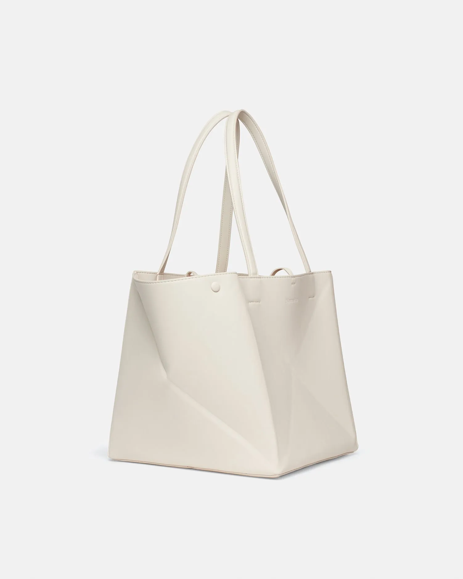 The Origami Tote - Alt-Nappa Tote - Creme