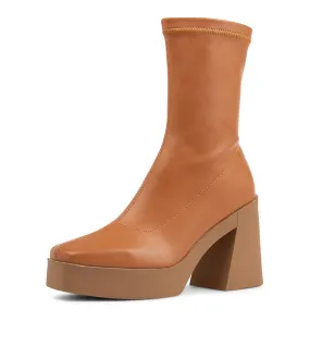 THERAPY Jagger Camel Ankle Boots