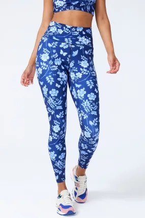 TLC Printed Leggings in Navy Fine China