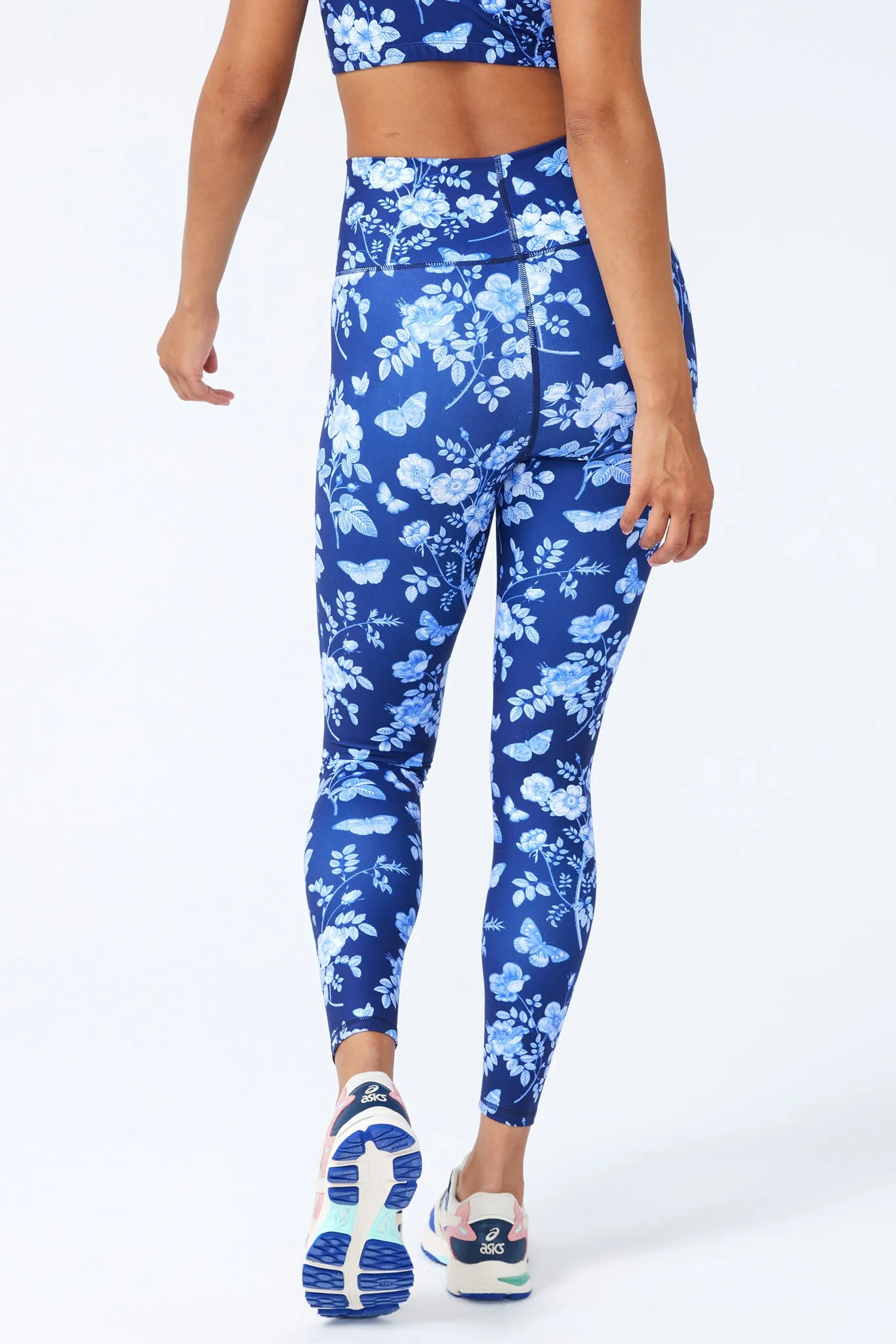 TLC Printed Leggings in Navy Fine China