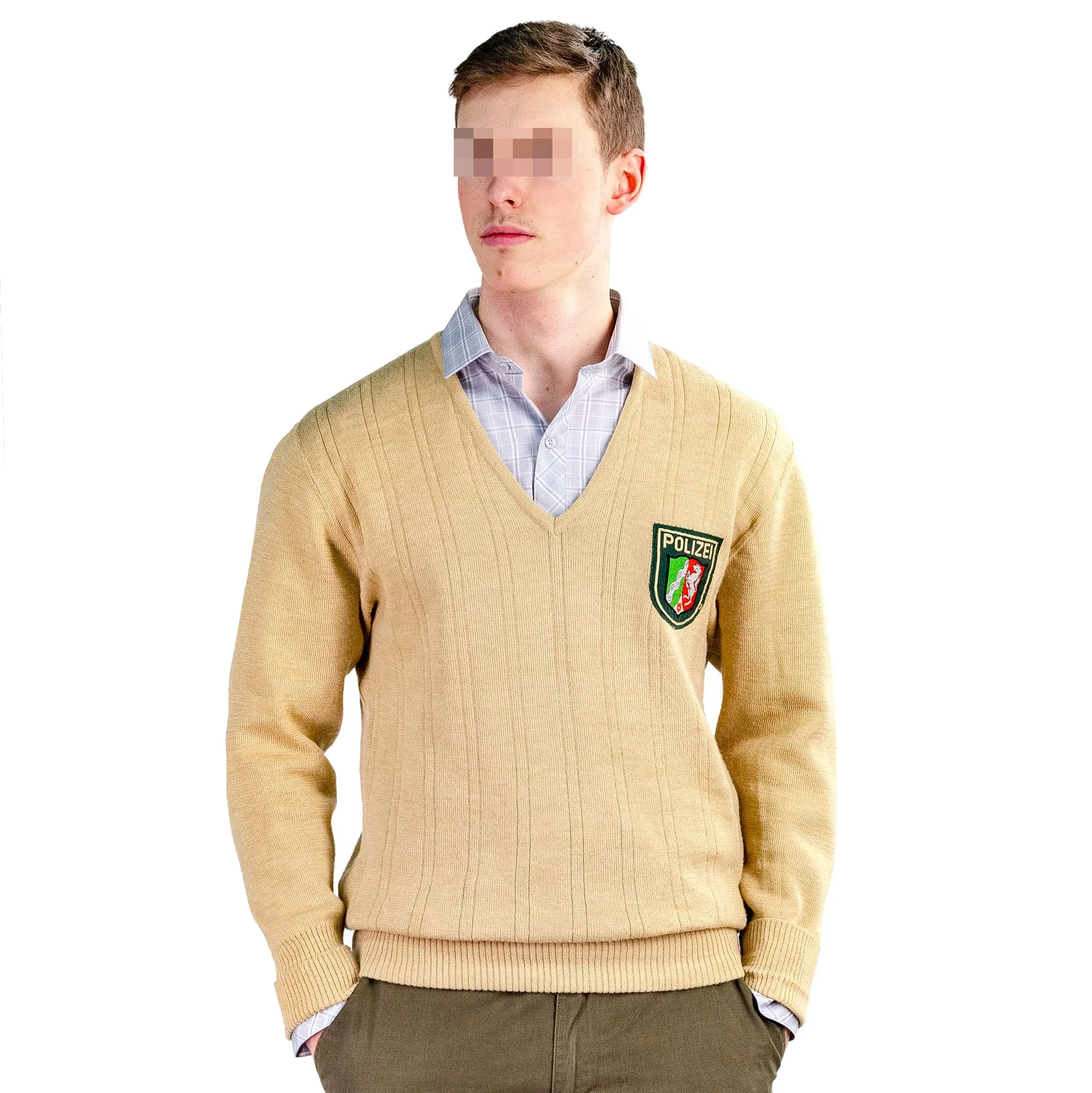 West German Polizei V-Neck Sweater