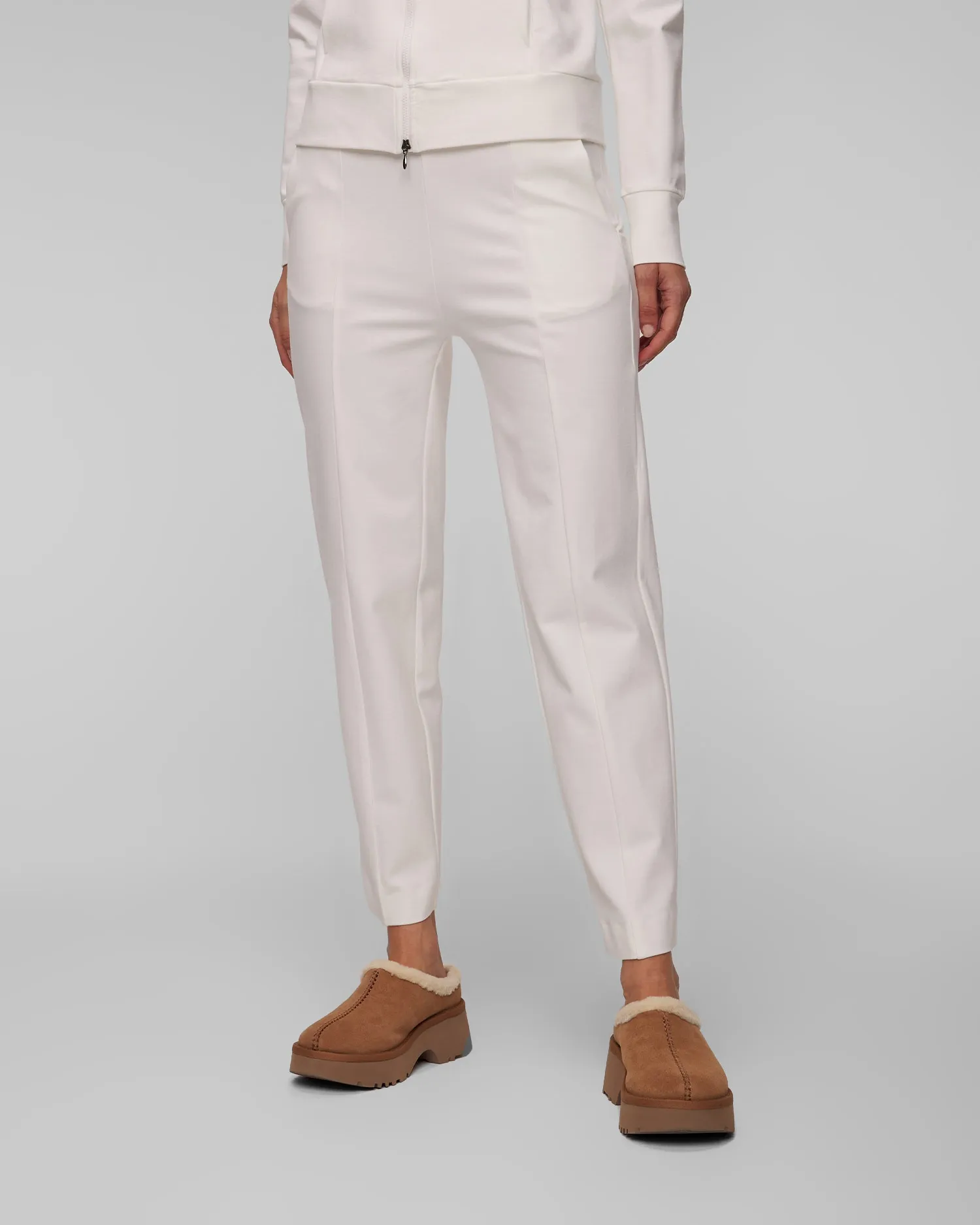 Women's white trousers Deha D12667-18001