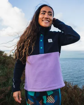 Women's Snowdrop Recycled Polartec Fleece - Lilac/ Deep Navy