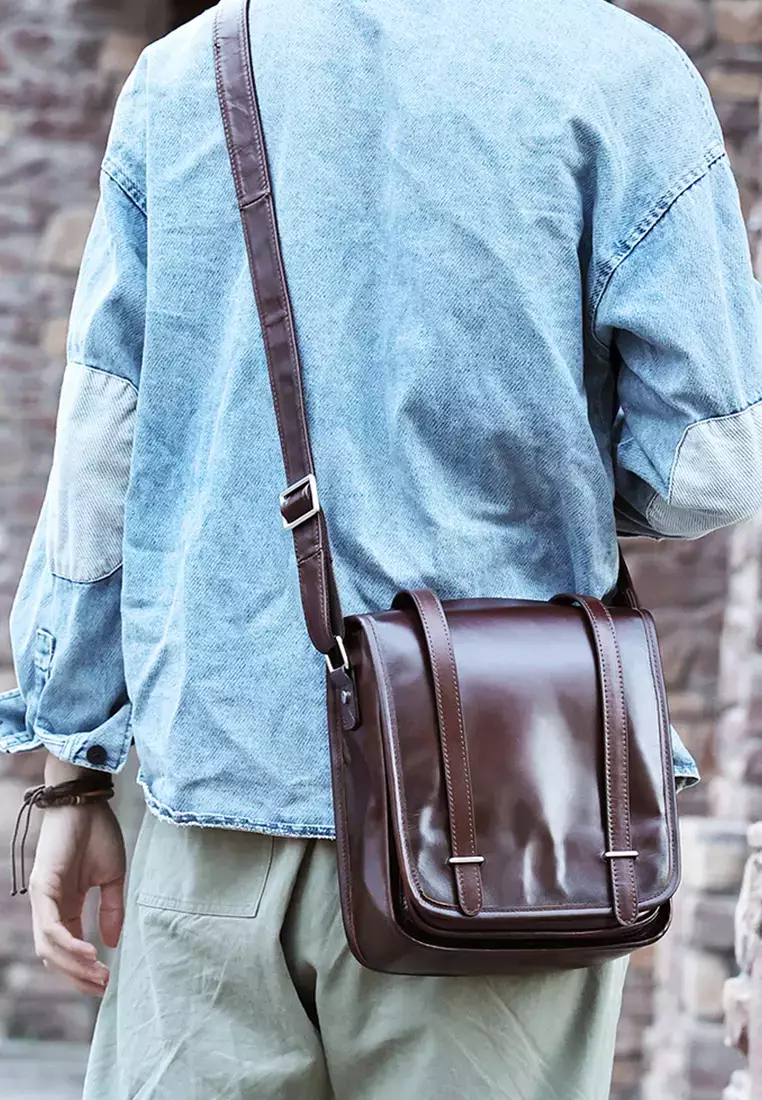 XAFITI Waxed Cowhide Messenger Bags