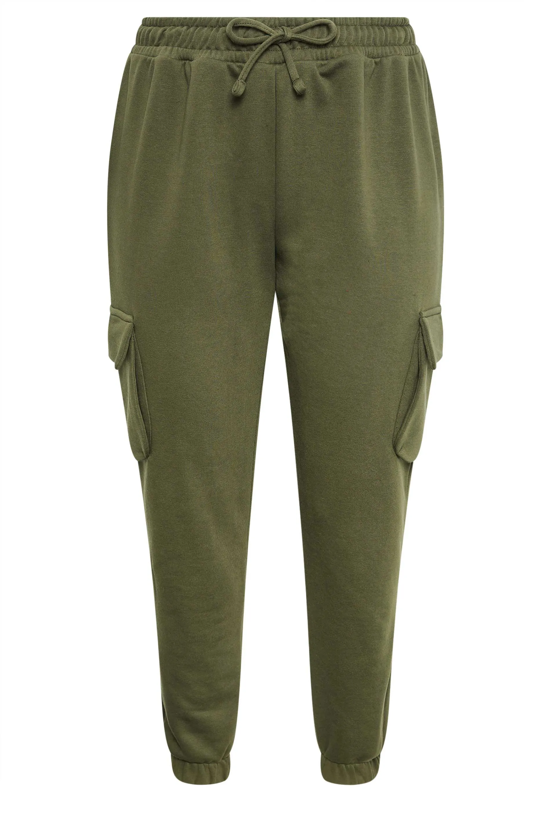 YOURS Curve Khaki Green Cuffed Cargo Joggers